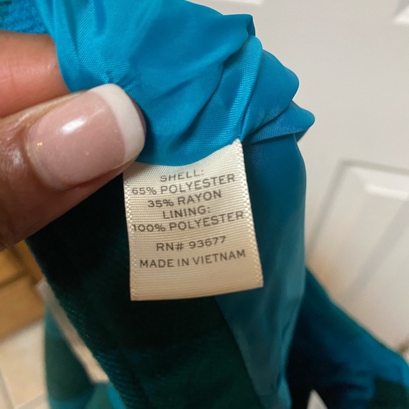 New Stylus Mini Skirt Blue Green Plaid Sz 10A-Line Fully Lined Back Zip - Picture 5 of 7